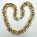 Germany signed vintage gold tone chunky twisted chain statement 24” necklace