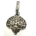 Antique chatelaine Autrian Empire pre-1867 solid 800 silver clothing clip