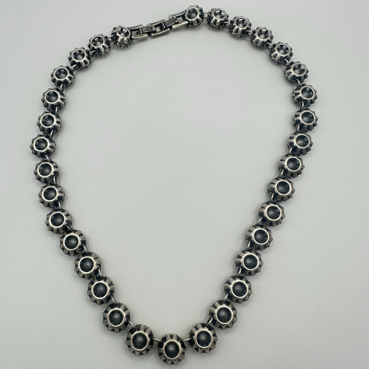 Stella & Dot Regency silver tone clear 12mm crystals rhinestones necklace