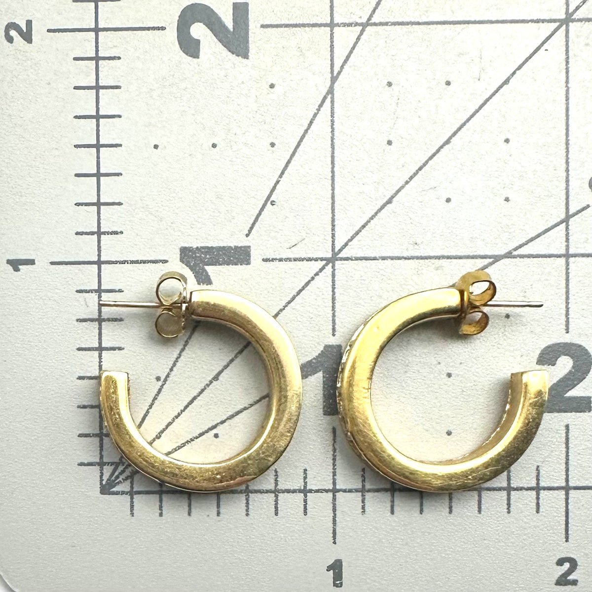Swarovski SAL gold plated clear Austrian crystals hoop hoops post earrings