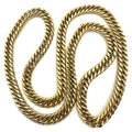 Vintage gold plated extra long 36" heavy 193g curb link unisex chain necklace
