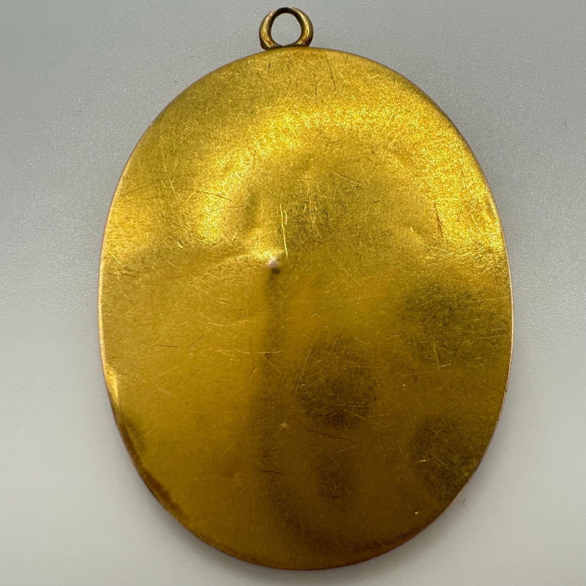Antique Art Nouveau solid 18kt gold rose cut natural diamonds cameo pendant