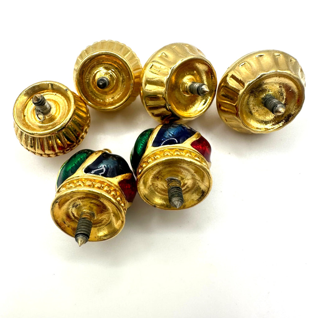 Bundle jewelry lot 3 pairs vintage gold tone clothing button screws pins tacks
