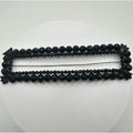 Antique Victorian massive black French jet glass mourning brooch pin buckle