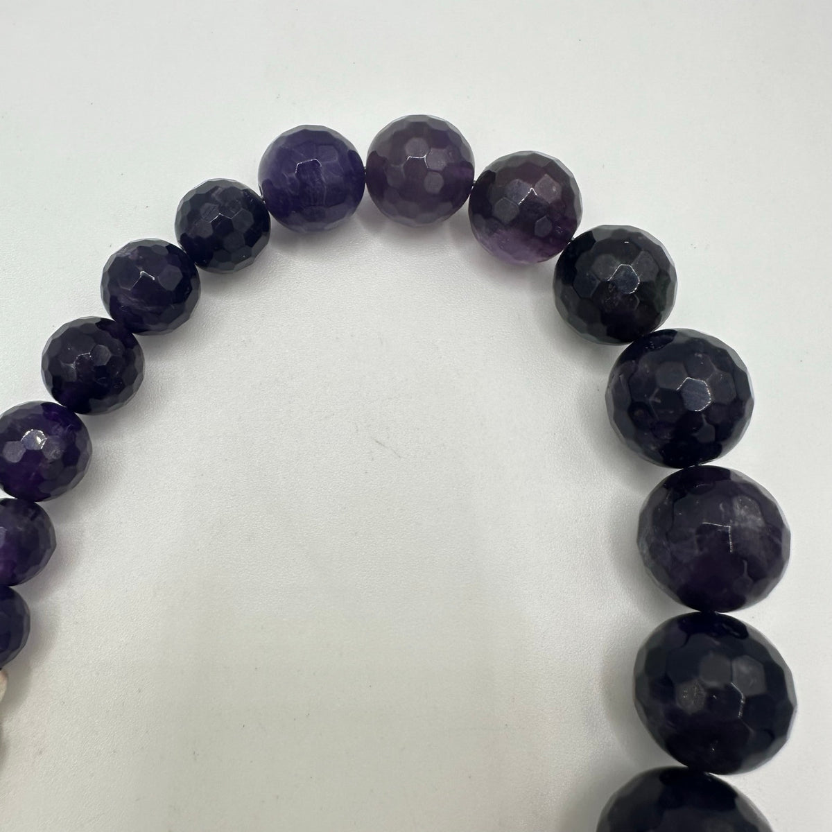DTR Jay King 925 sterling silver genuine amethyst beaded graduated necklace