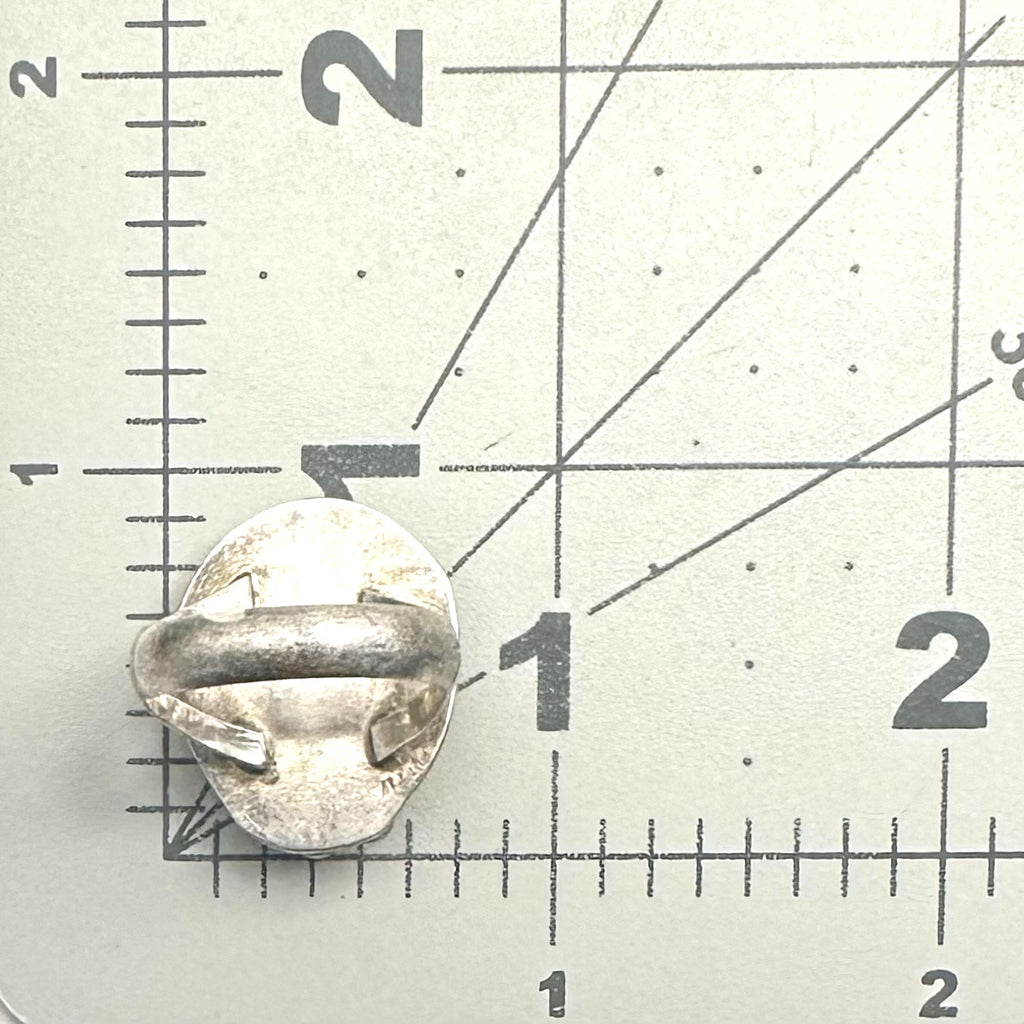 Navajo vintage sterling silver genuine turquoise gemstone roper ring size 7.25
