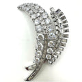 Nolan Miller vintage large silver tone clear CZs baguettes rhinestones brooch