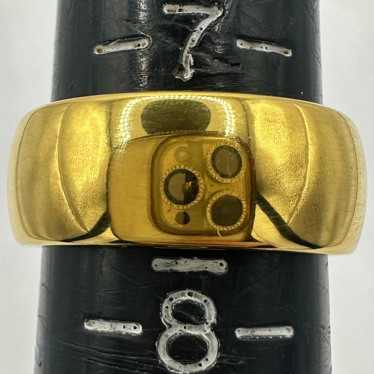 King Will tungsten carbide gold plated 8mm unisex ring wedding band size 7.5