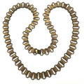 Antique Art Deco Victorian Revival gold tone brass 32.25" book chain necklace