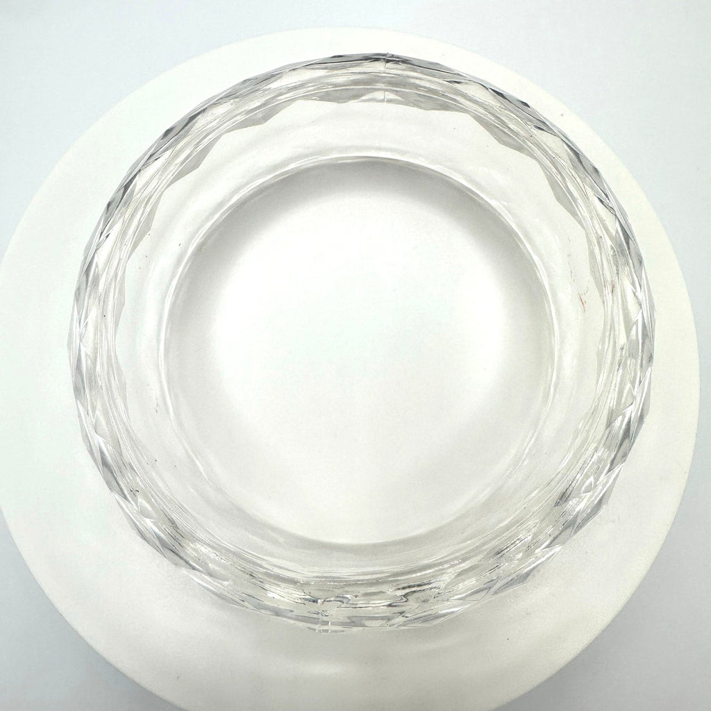 1940s vintage retro clear faceted lucite statement chunky bangle bracelet