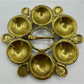 David Andersen Norwegian vintage gold tone brass jumbo modernist brooch pin