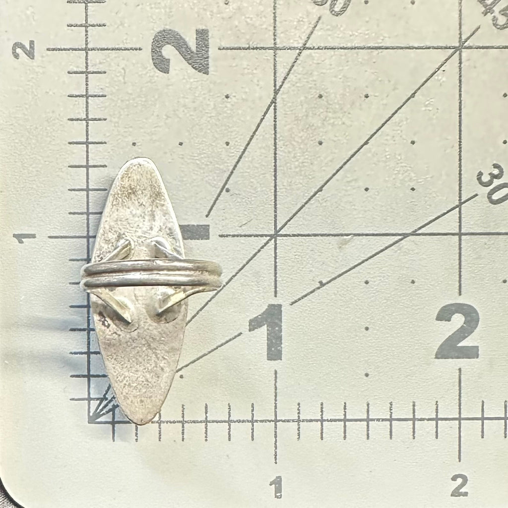 Zuni Native American sterling silver mother of pearl coral turquoise inlay ring