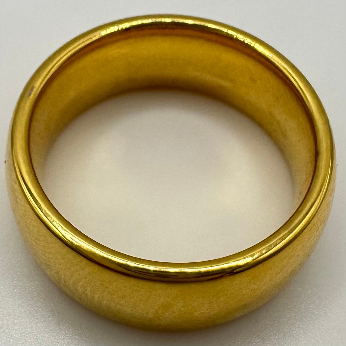 King Will tungsten carbide gold plated 8mm unisex ring wedding band size 7.5