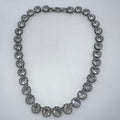 Stella & Dot Regency silver tone clear 12mm crystals rhinestones necklace