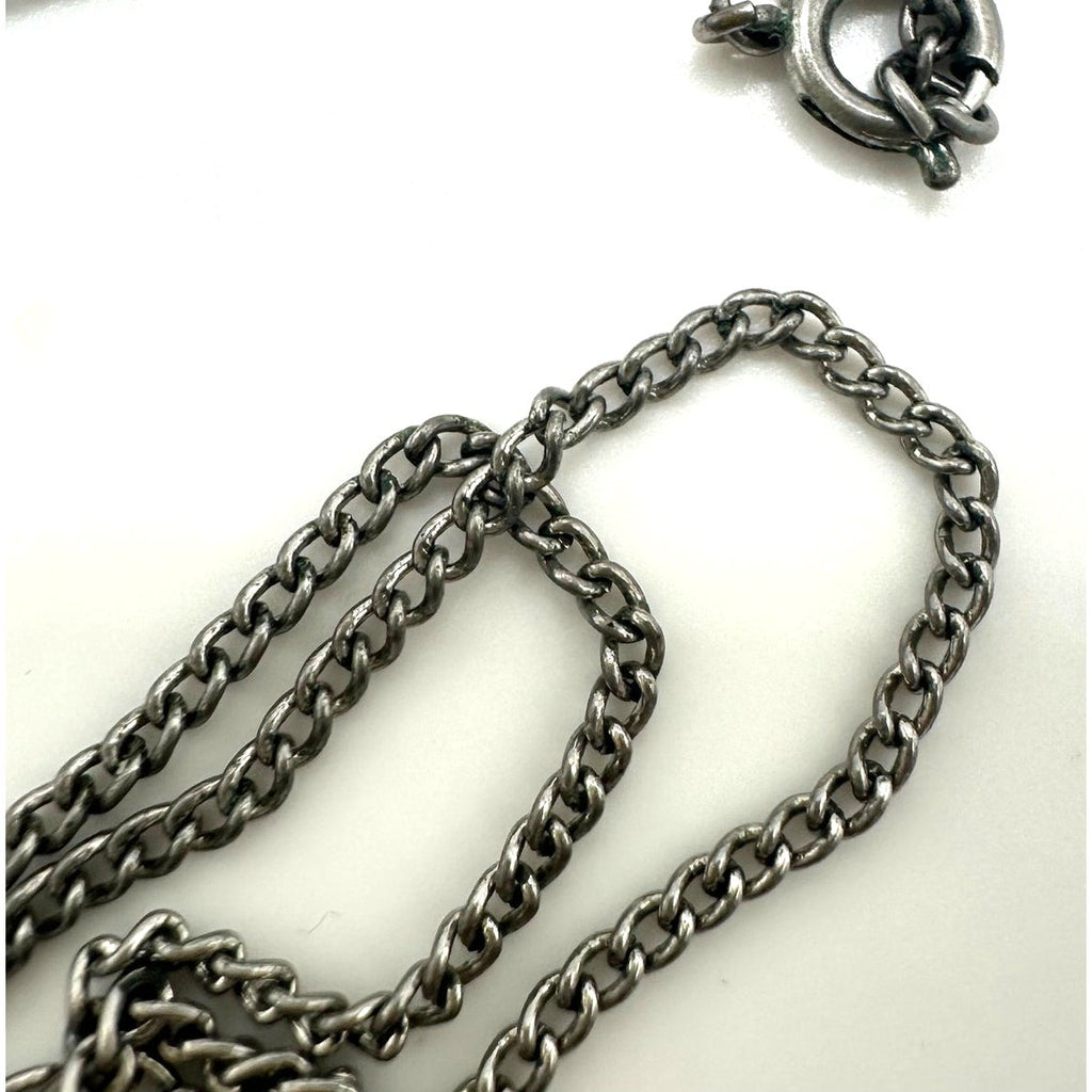 Vintage real 1944 Indian rupee 0.50% silver coin pendant 18" chain necklace