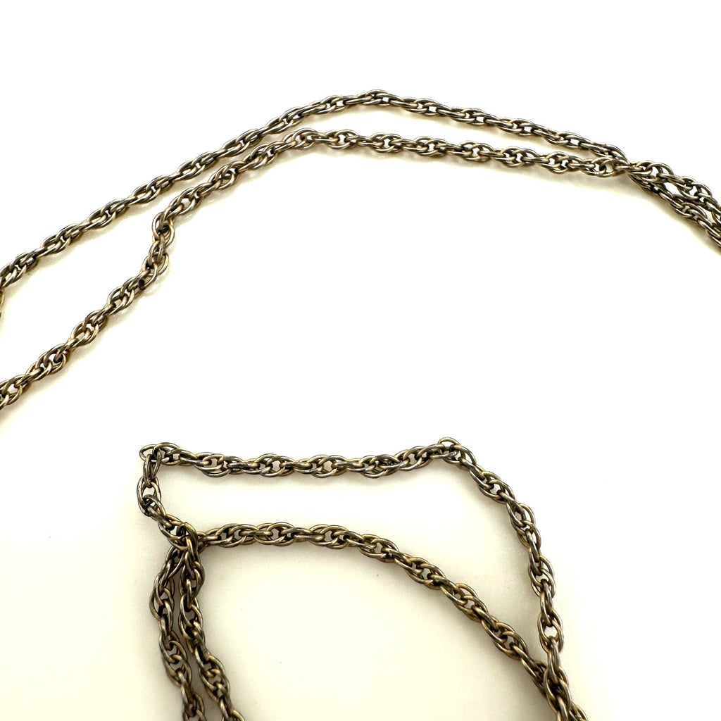 TruKay vintage 14kt gold filled cross pendant on 12kt GF 19.75” chain necklace