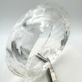 1940s vintage retro clear faceted lucite statement chunky bangle bracelet