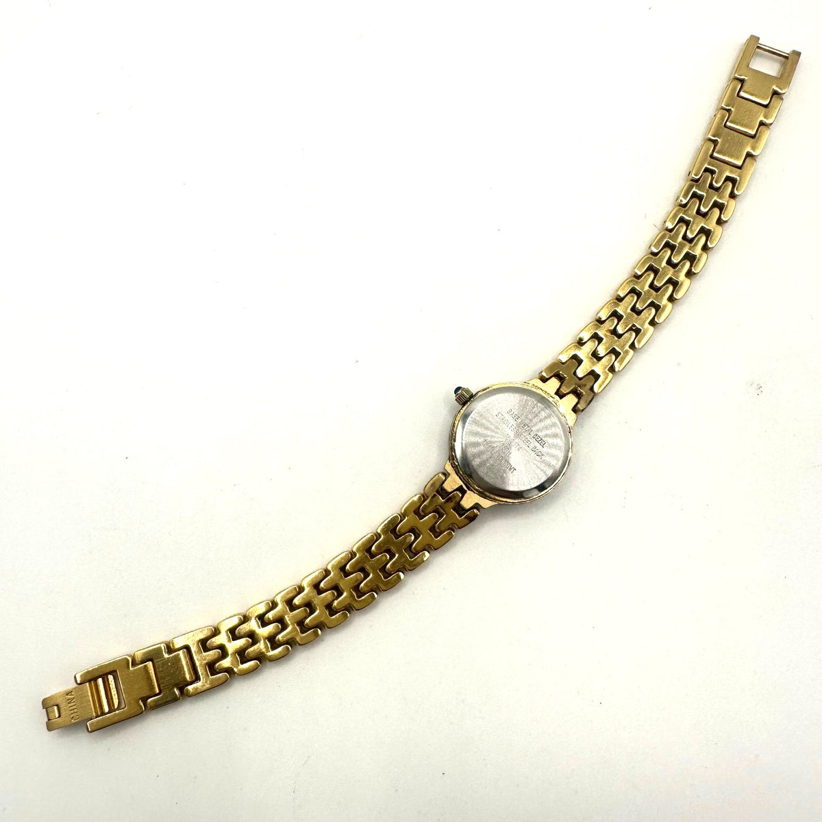 Armitron real diamonds Quartz gold tone round 20.5mm dial stainless steel watch