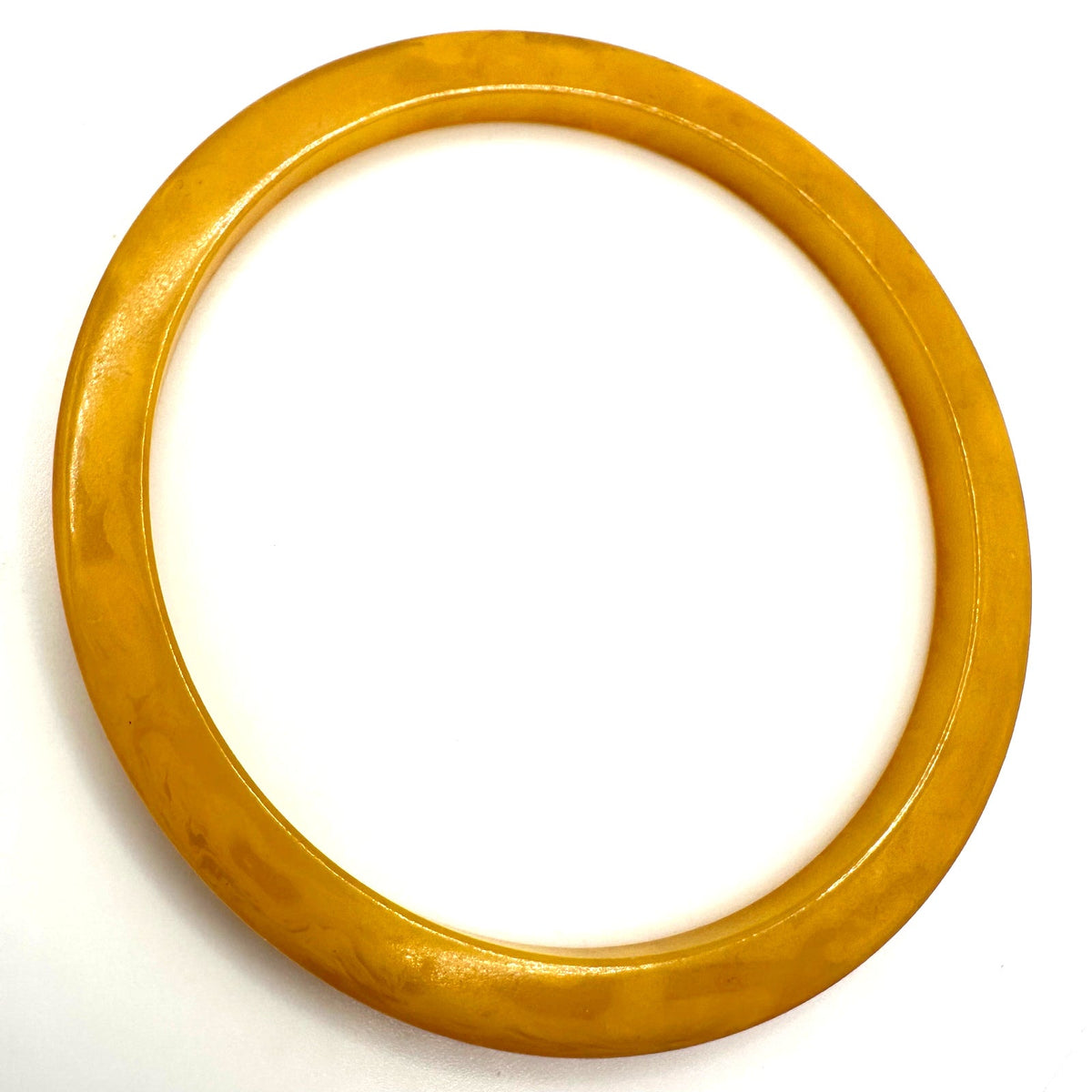 Antique vintage 1930s 1940s Butterscotch golden yellow celluloid bangle bracelet
