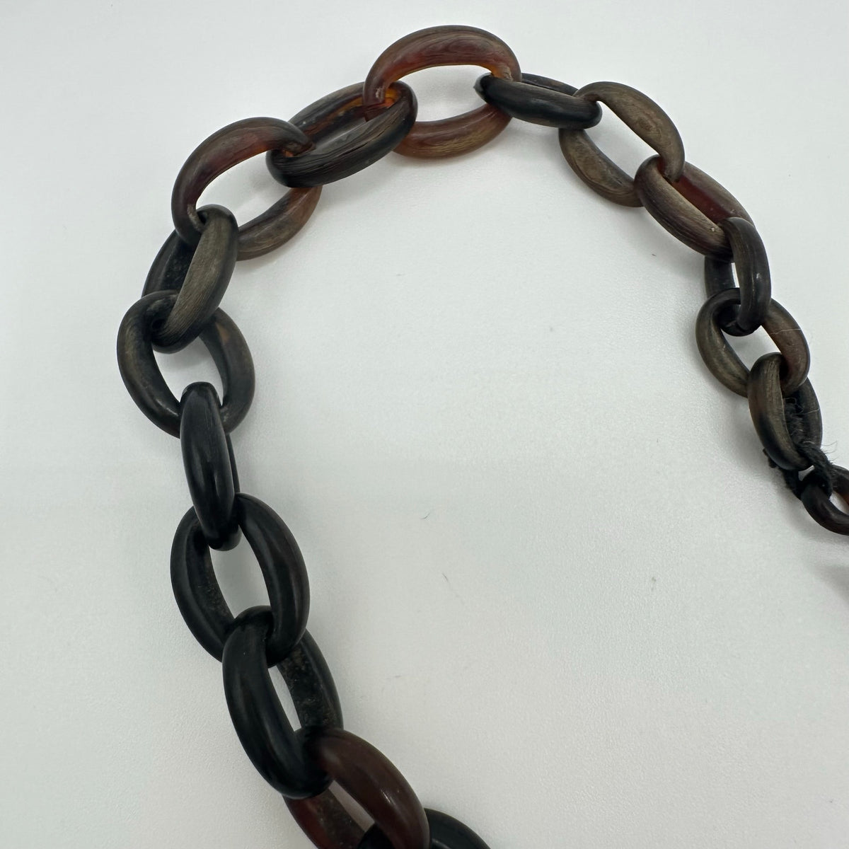 Antique Victorian 1800s Pique "faux" tortoise shell 14kt gold inlay locket chain
