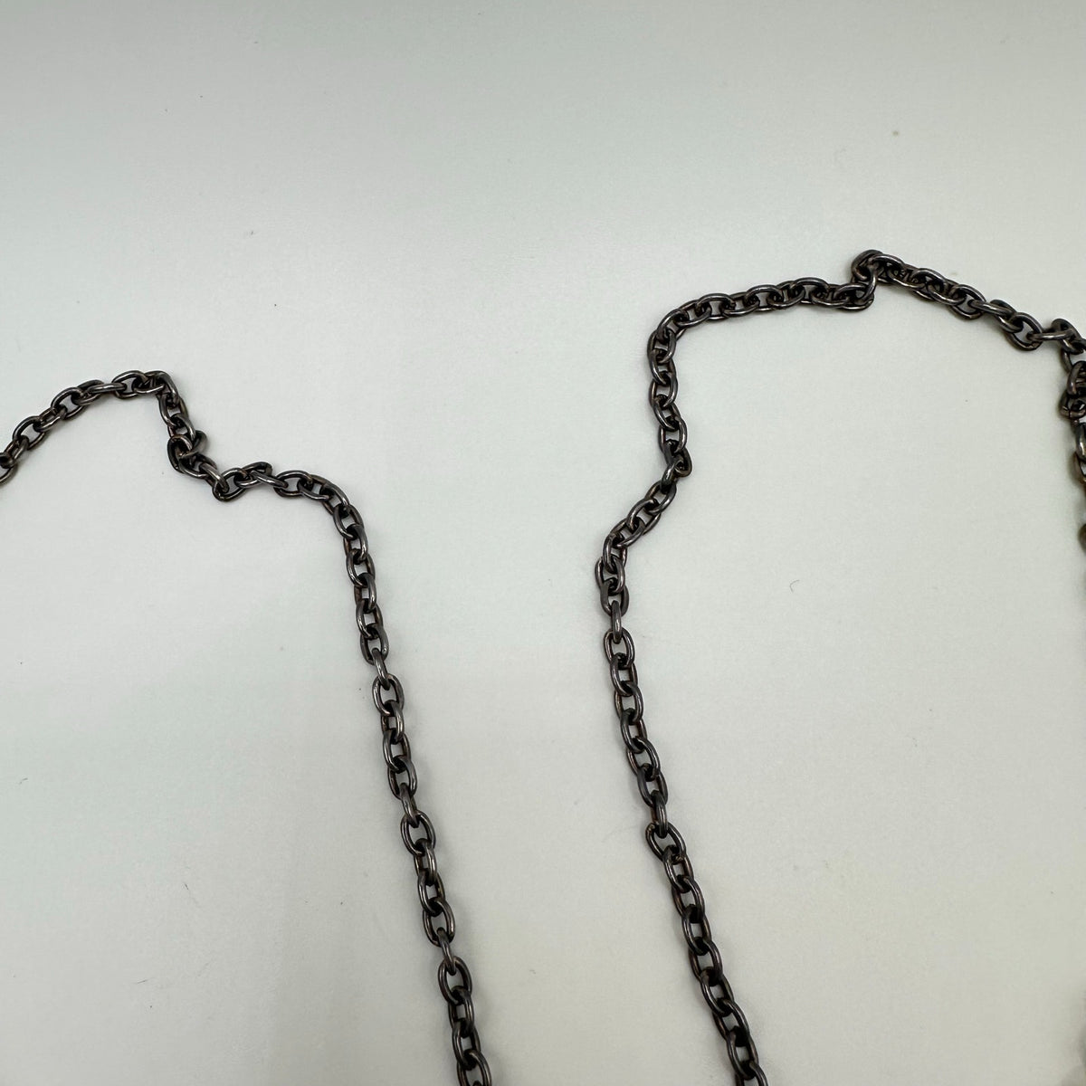 John Wind two-tone 2 double strand cream glass faux pearls beads beaded necklace