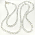 Shay Lowe clear faceted crystal glass beads beaded extra long 61” necklace
