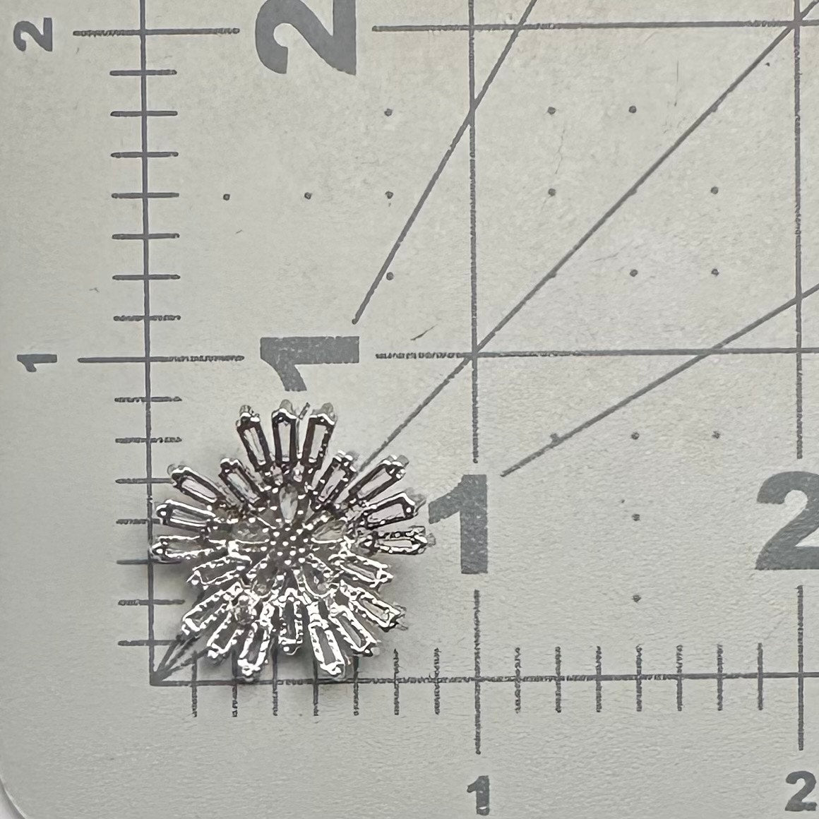 Amrita Singh silver tone clear cubic zirconia CZ starburst posts earrings