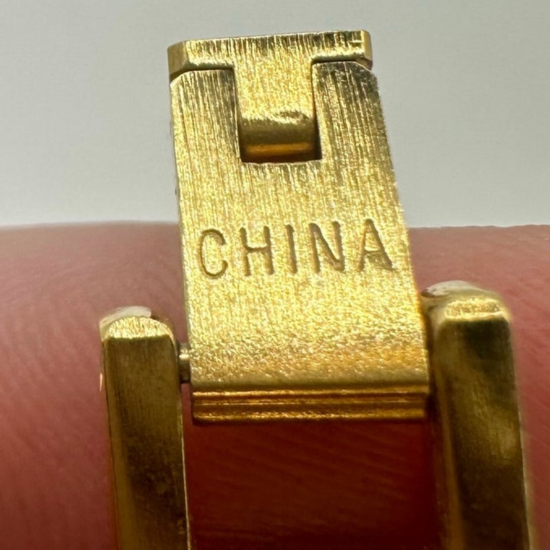 Armitron real diamonds Quartz gold tone round 20.5mm dial stainless steel watch