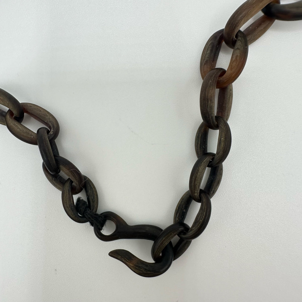 Antique Victorian 1800s Pique "faux" tortoise shell 14kt gold inlay locket chain
