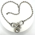 Trifari Alfred Philippe 1952 vintage silver tone clear rhinestones necklace