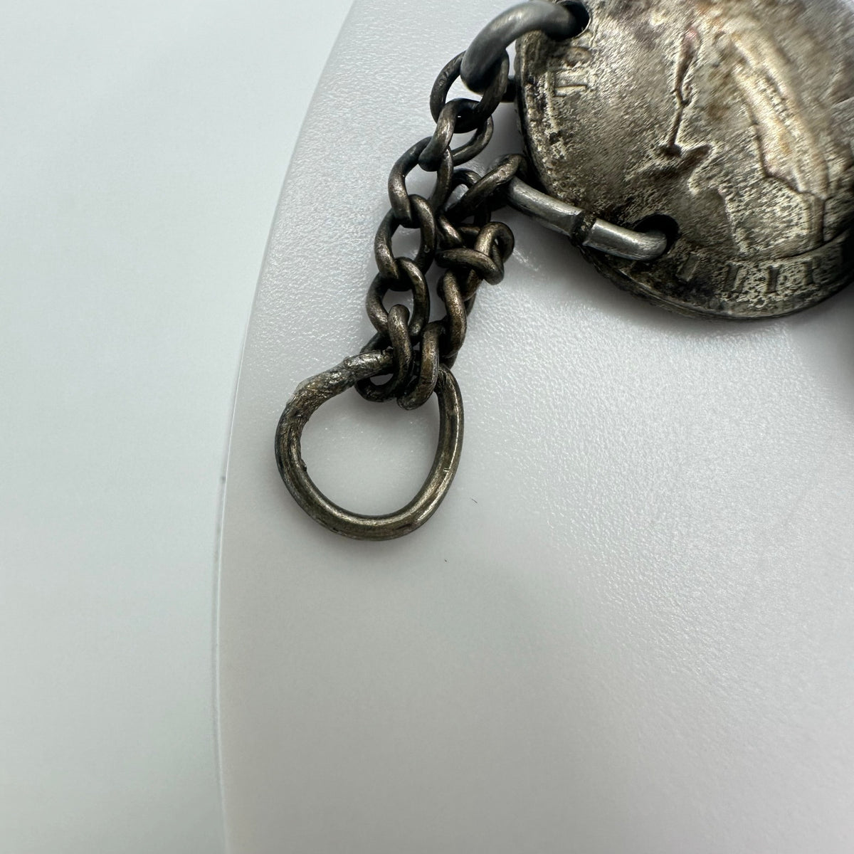WWII era vintage retro USA Philippines 750 sterling silver 7 coins bracelet