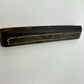 Antique Victorian 1870s Pique "faux" tortoise shell 14kt gold inlay brooch